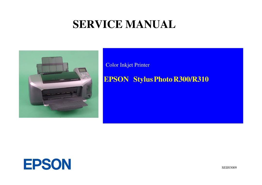 Epson service manual Epson Stylus Photo R300/R310 