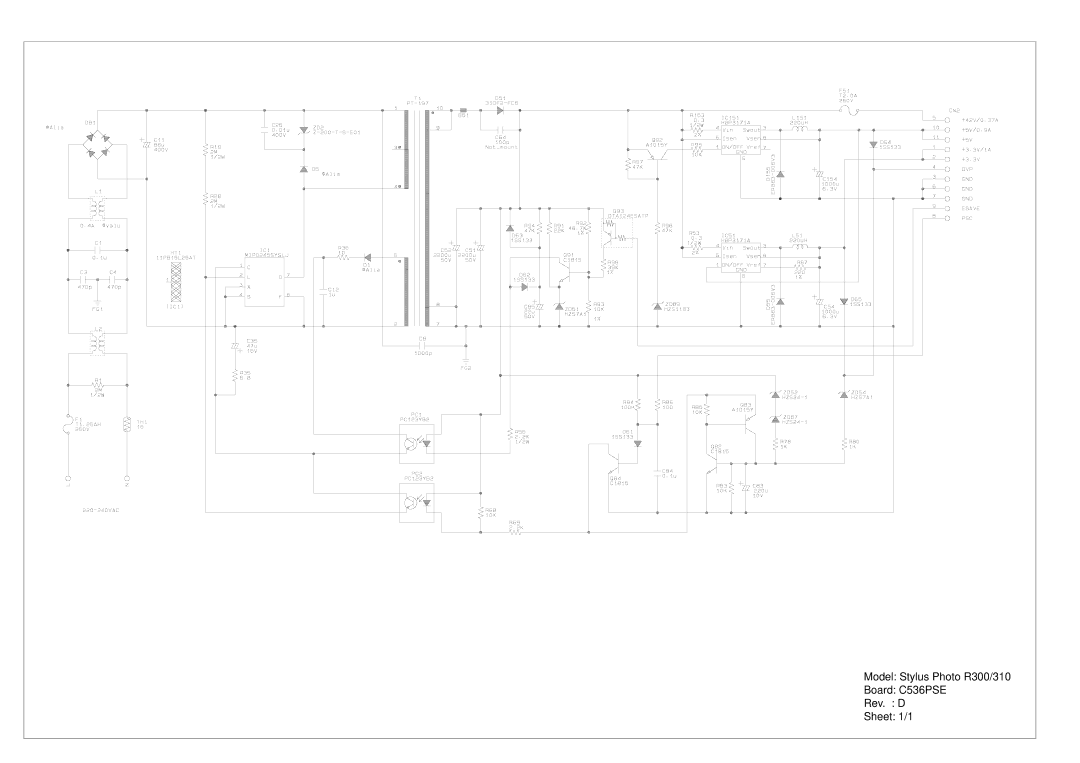 Epson R310 service manual Model Stylus Photo R300/310 