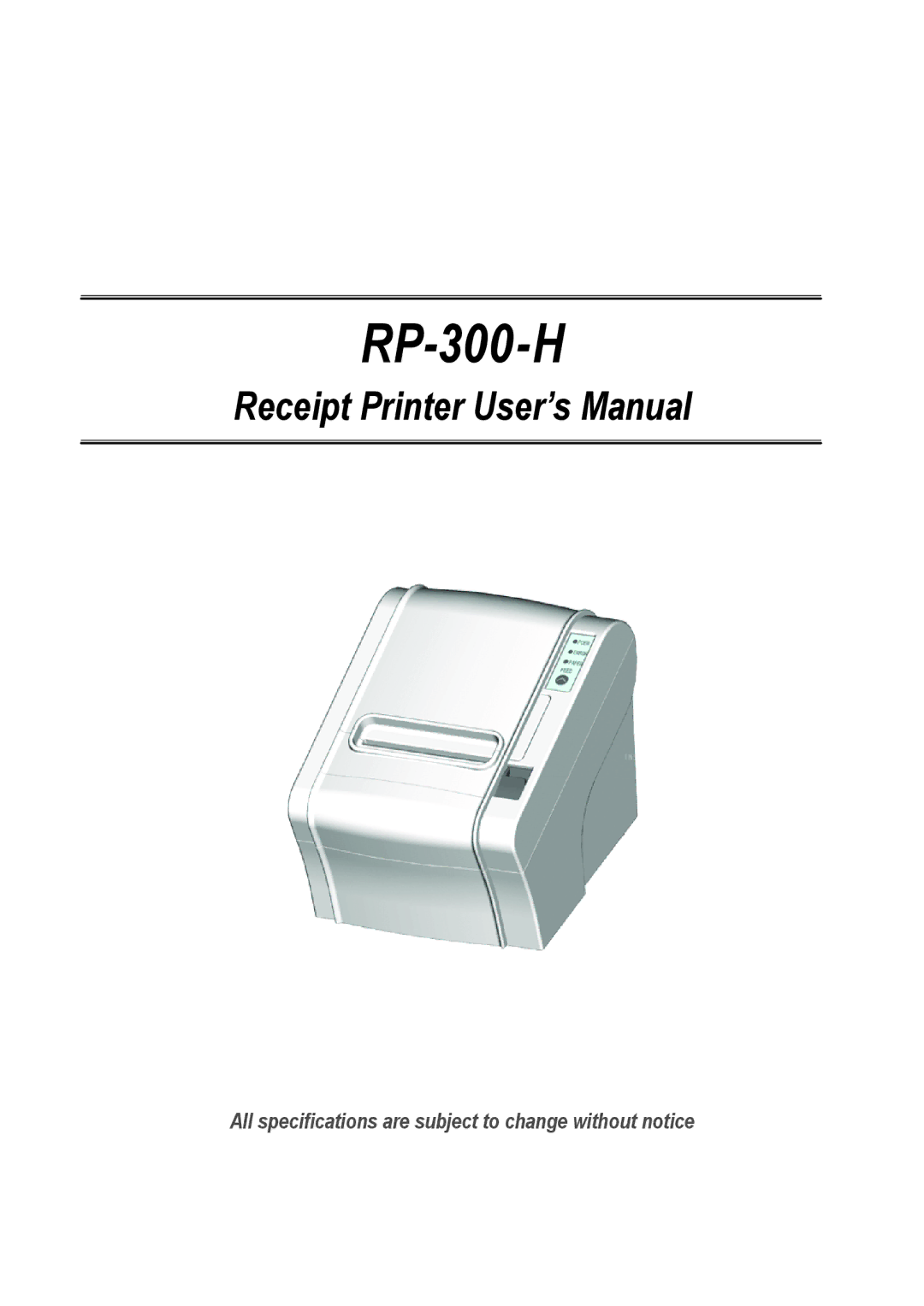 Epson RP-300-H user manual 