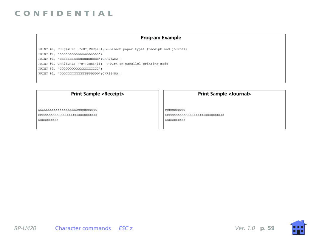 Epson RP-U420 manual Print #1, BBBBBBBBBBBBBBBBBBBBCHR$&HA 