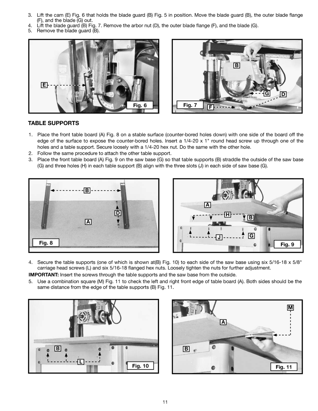 Epson RS830 instruction manual Table Supports 