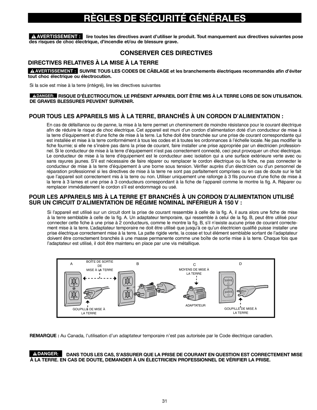 Epson RS830 instruction manual Règles DE Sécurité Générales, Conserver CES Directives 