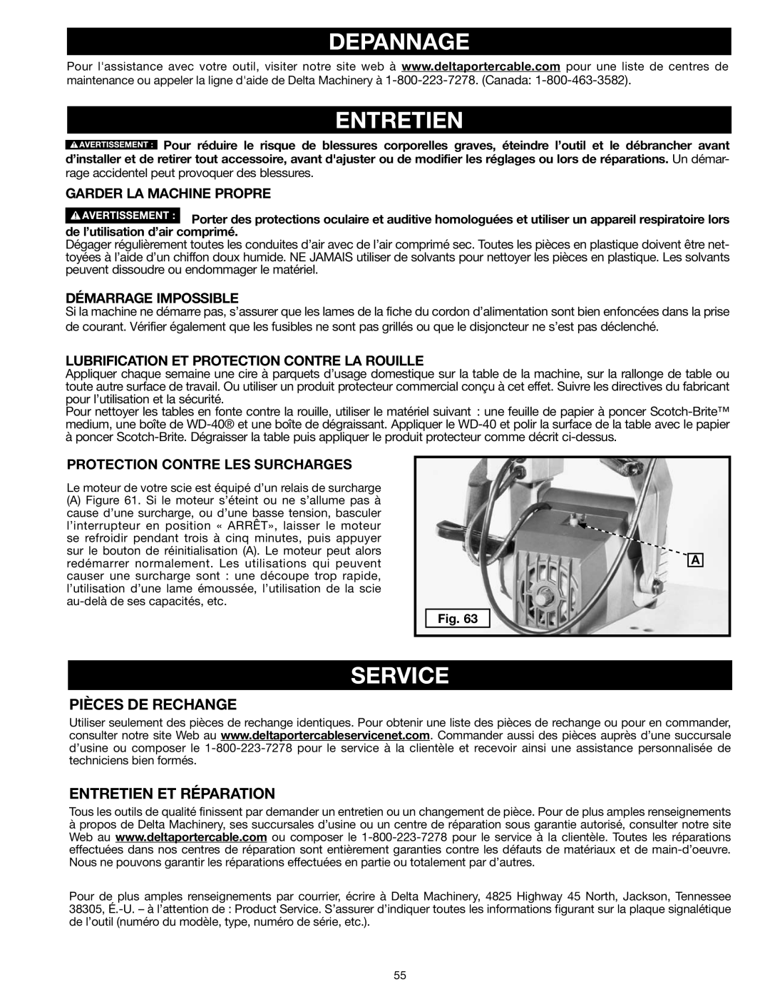 Epson RS830 instruction manual Depannage Entretien, Pièces DE Rechange Entretien ET Réparation 