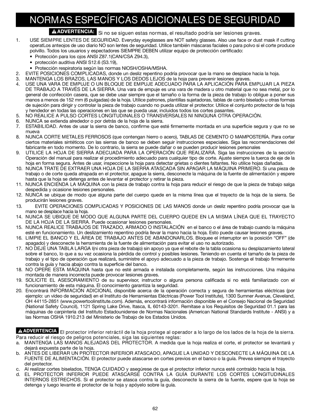 Epson RS830 instruction manual Normas Específicas Adicionales DE Seguridad 