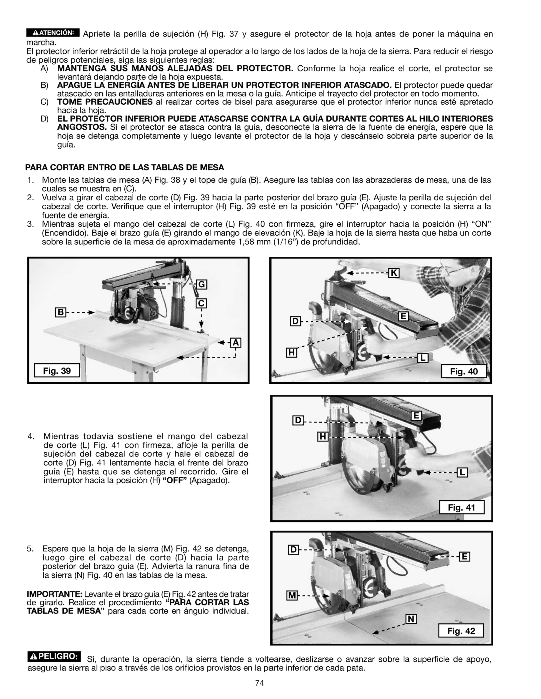 Epson RS830 instruction manual Para Cortar Entro DE LAS Tablas DE Mesa 