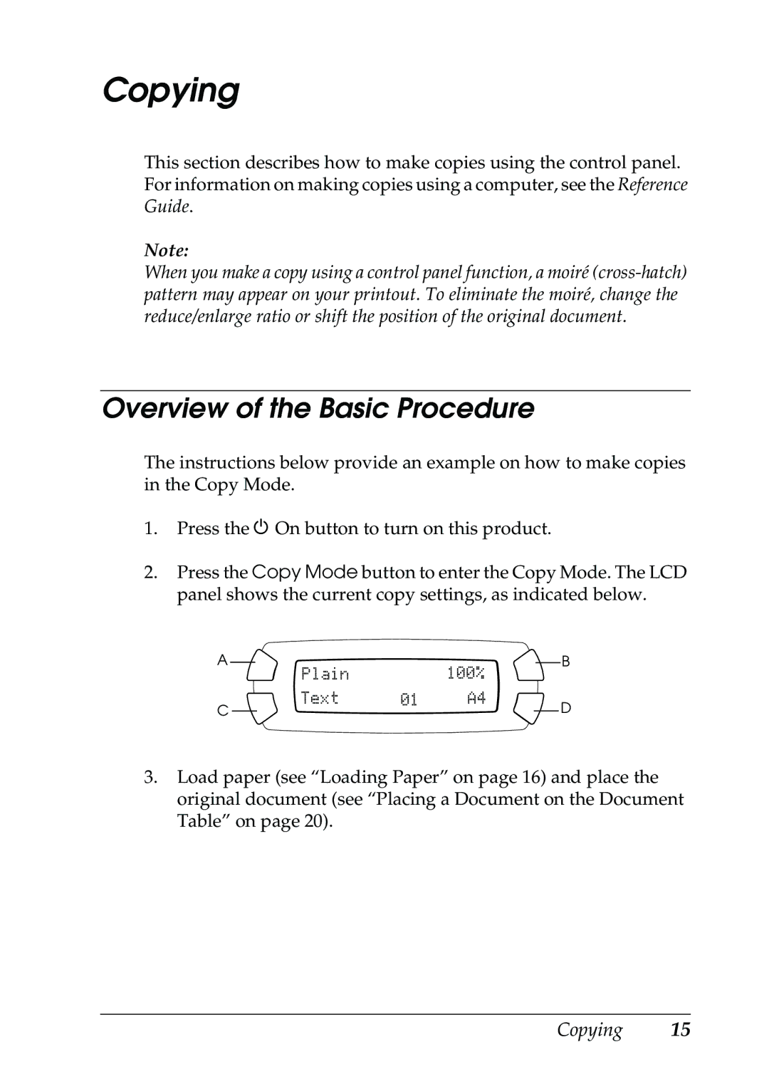 Epson RX500 manual Copying, Overview of the Basic Procedure 