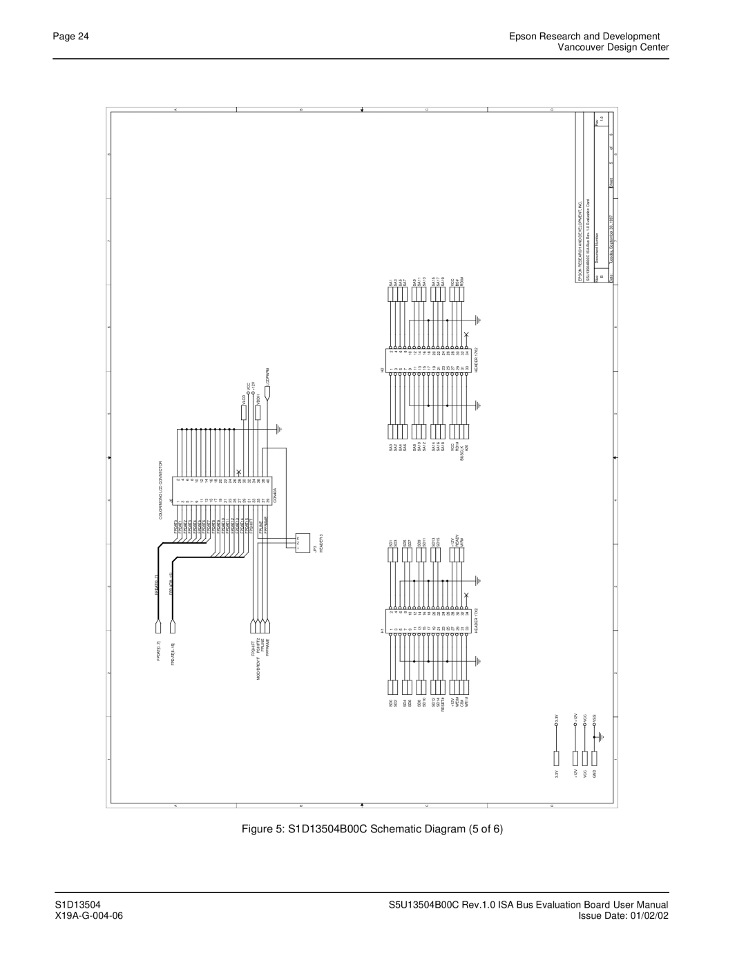 Epson S1D13504 manual Diagram 5 