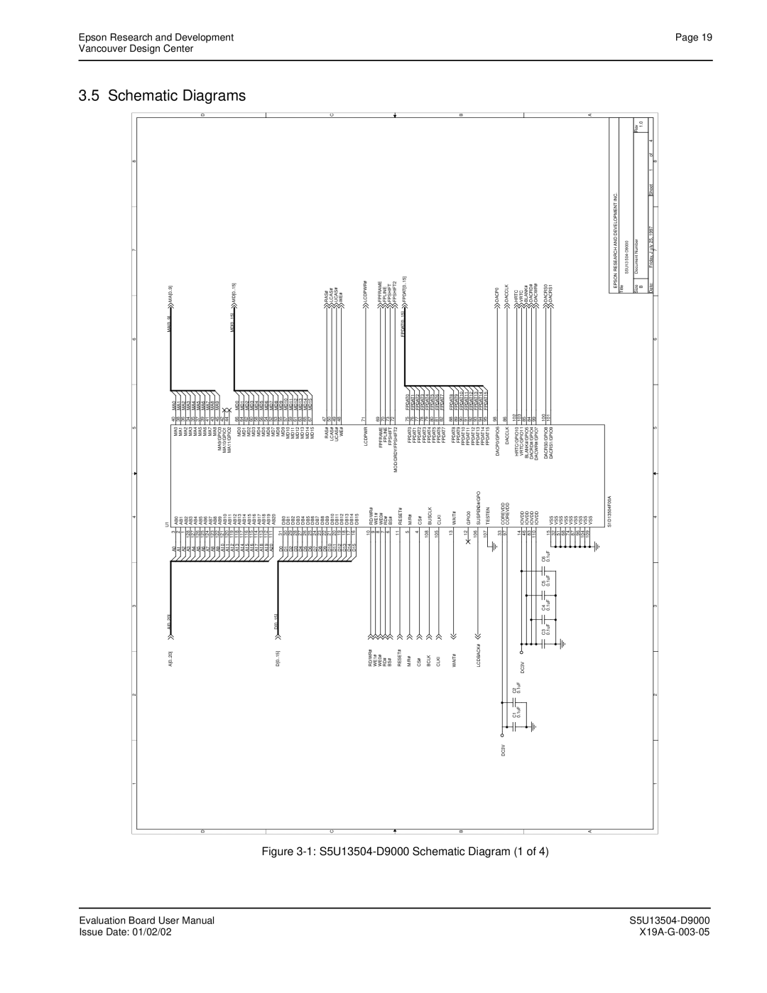 Epson S1D13504 manual Schematic 