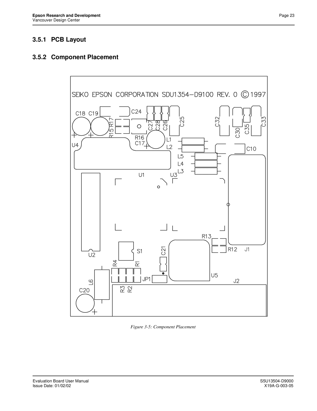 Epson S1D13504 manual PCB Layout Component Placement 