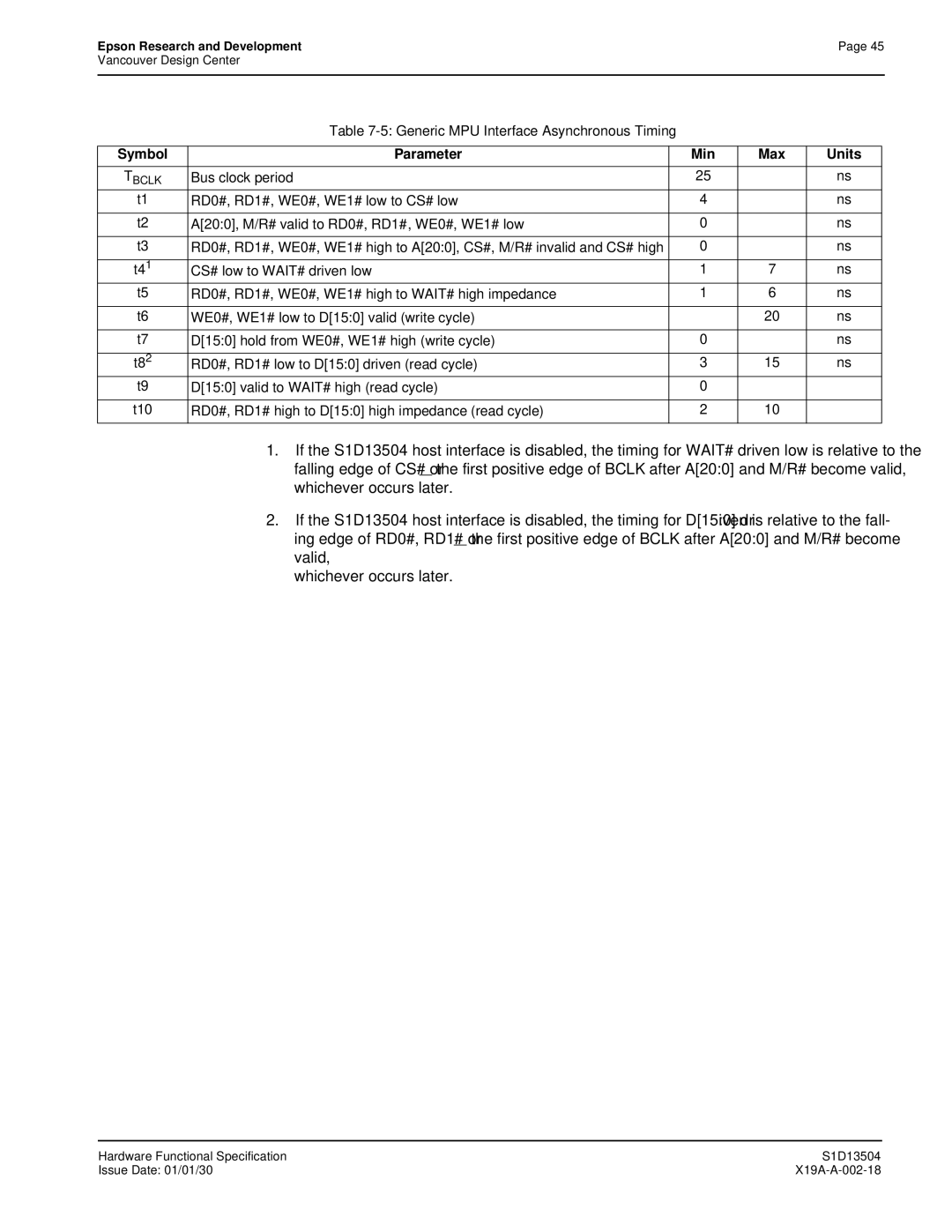 Epson S1D13504 manual T82 