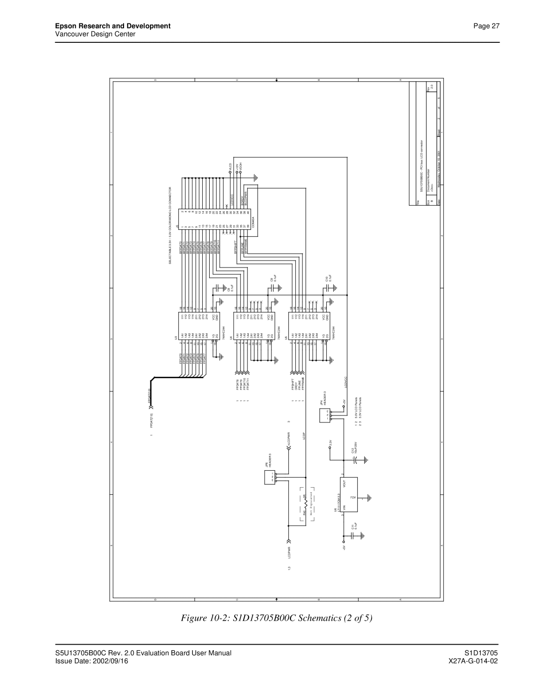 Epson technical manual S1D13705B00C, Schematics 2 