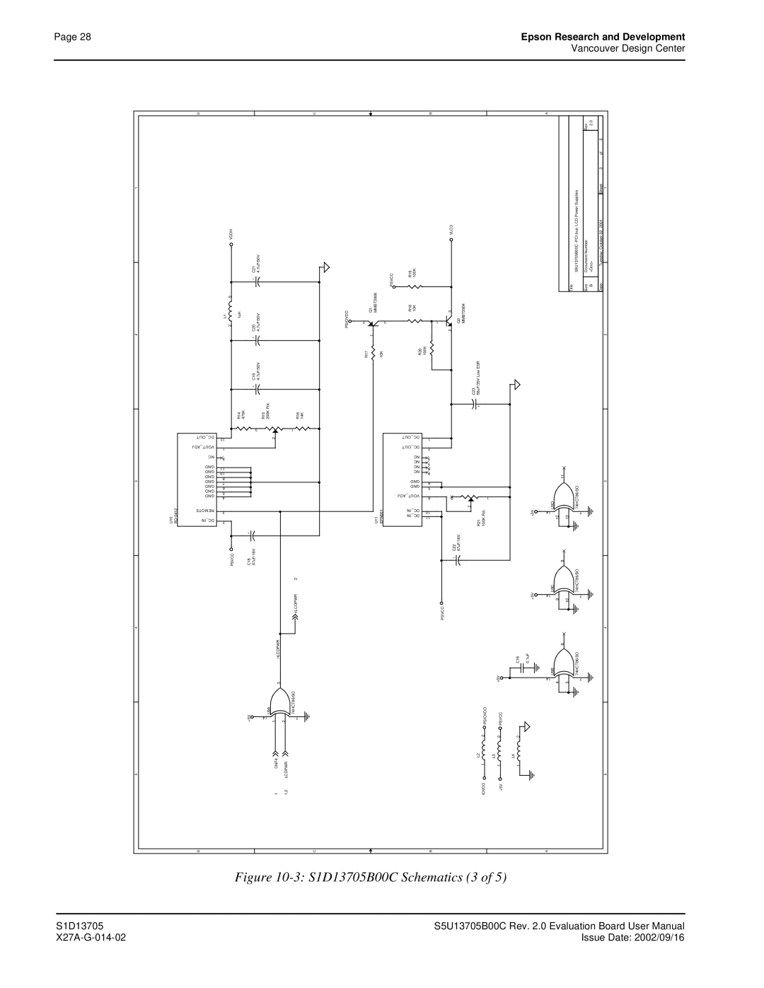 Epson technical manual S1D13705B00C Schematics 3 