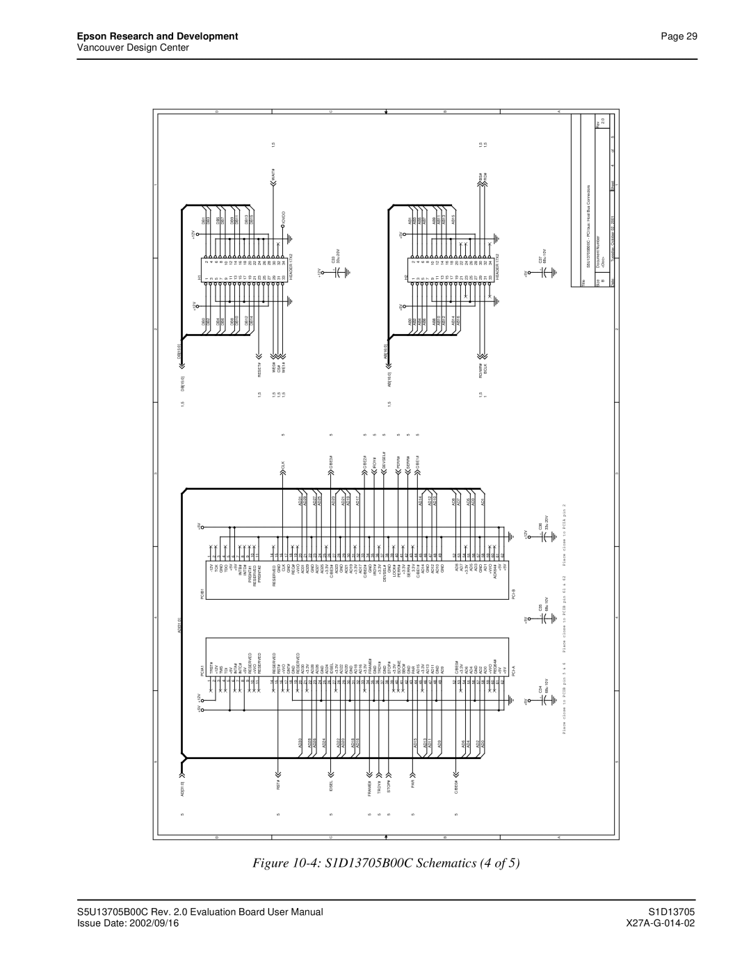 Epson technical manual S1D13705B00C Schematics 4 