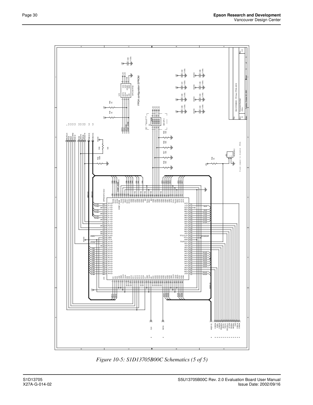 Epson technical manual S1D13705B00C Schematics 5 