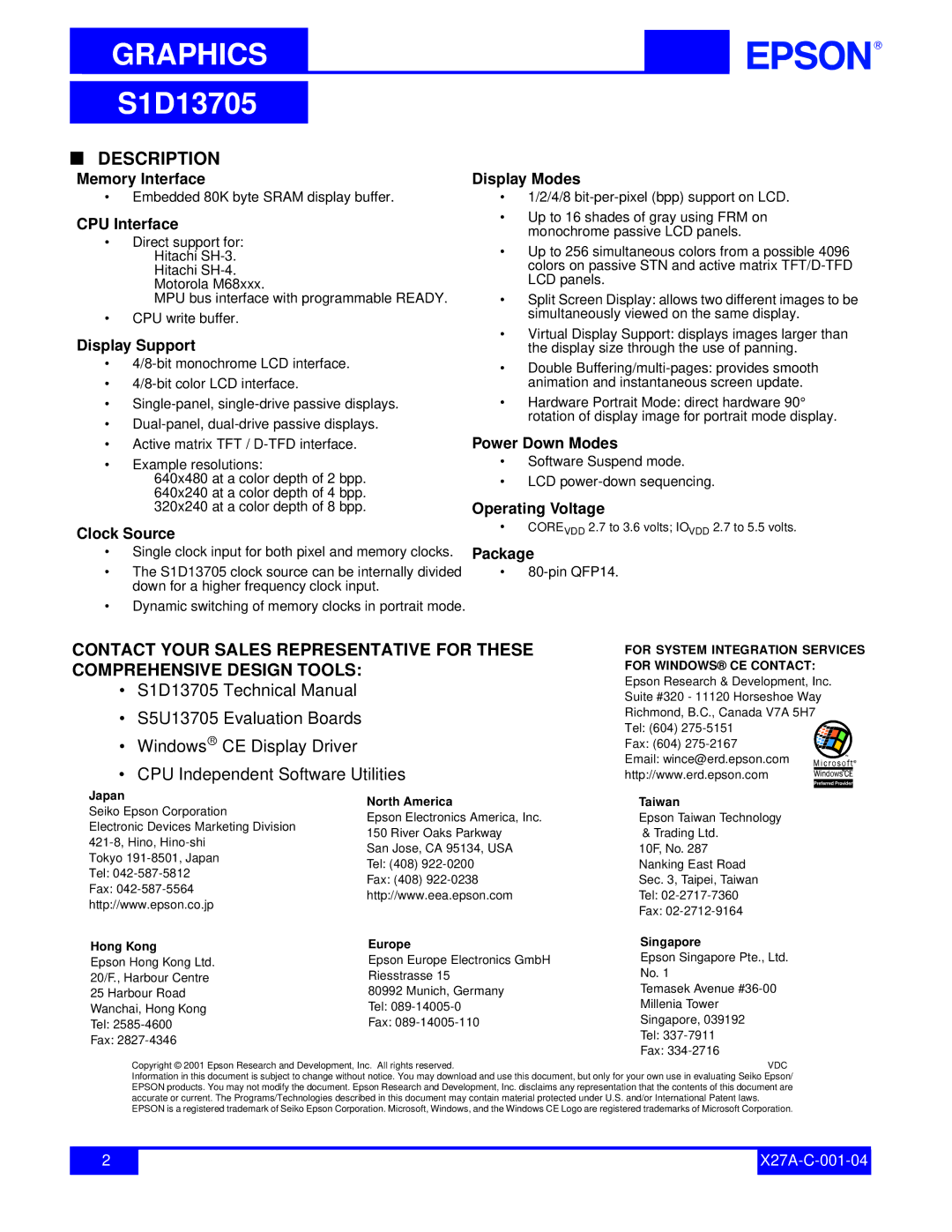 Epson S1D13705 technical manual Embedded 80K byte Sram display buffer, Software Suspend mode LCD power-down sequencing 