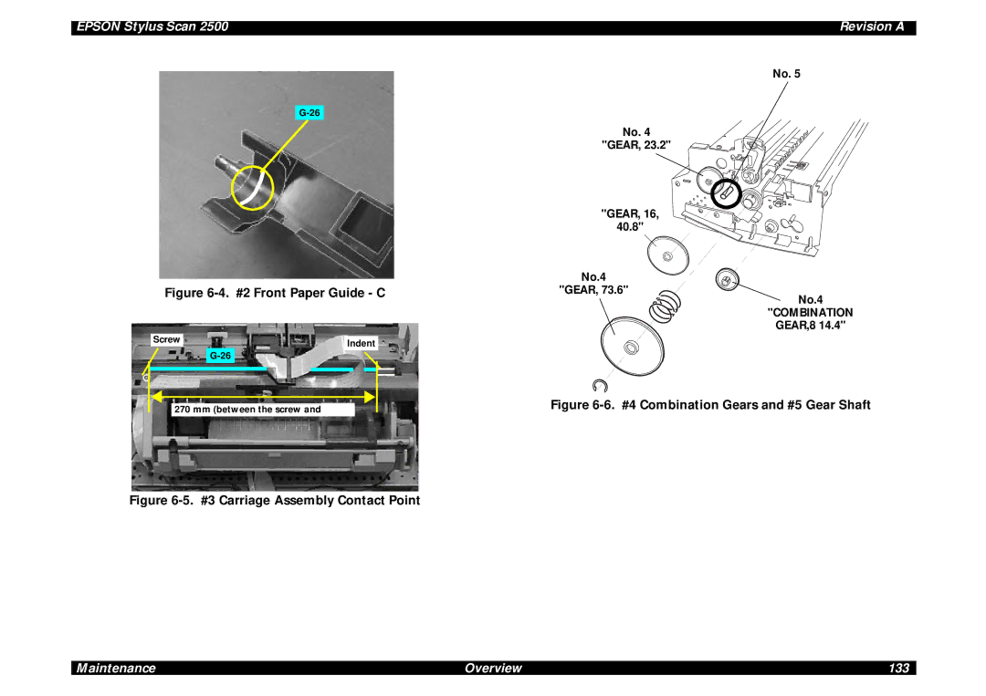 Epson Scan 2500 service manual Gear 40.8 No.4, GEAR,8 