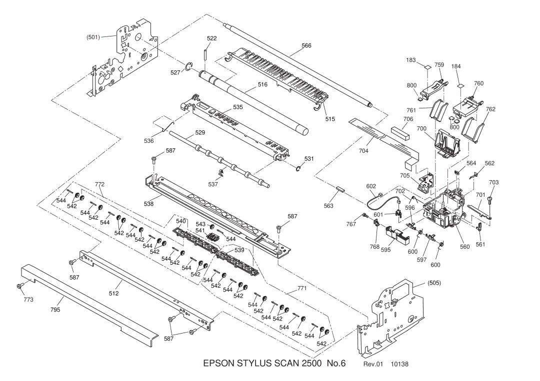 Epson service manual Epson Stylus Scan 2500 No.6 Rev.01 