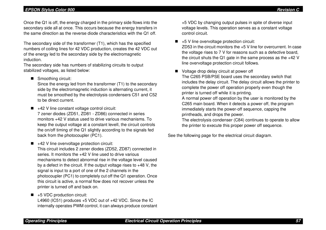 Epson SEIJ98006 manual Epson Stylus Color Revision C 