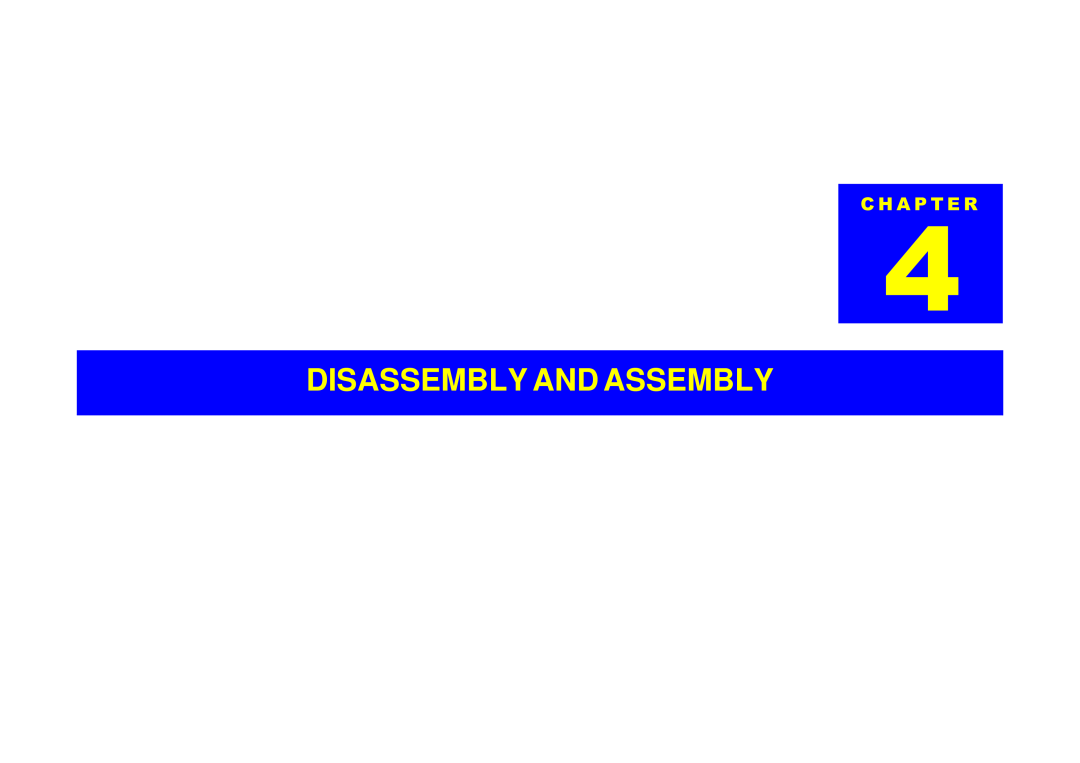 Epson SEIJ98006 manual Disassembly And Assembly 