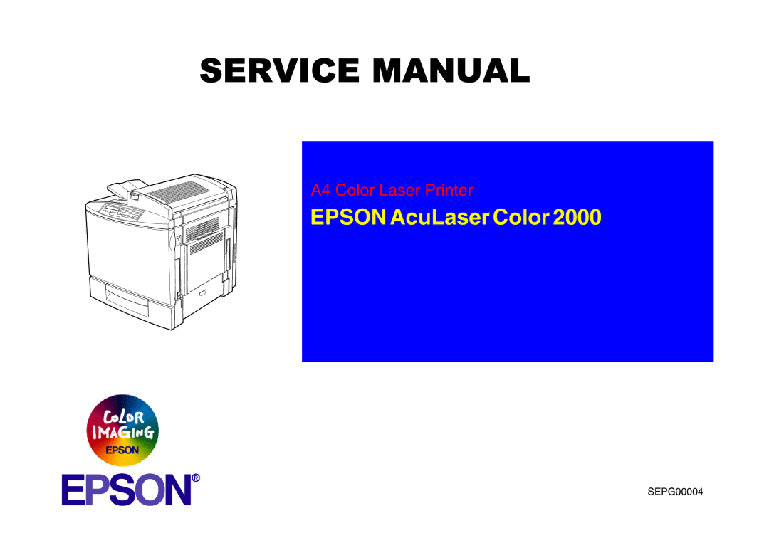 Epson SEPG00004 service manual Epson AcuLaser Color 