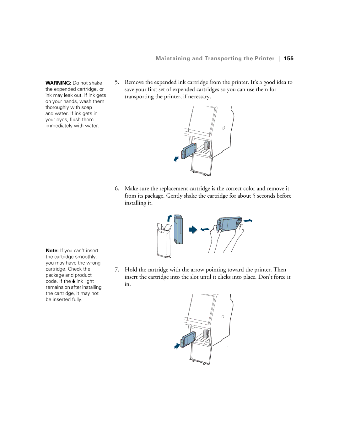 Epson SP7890K3, SP9890K3 manual Maintaining and Transporting the Printer 