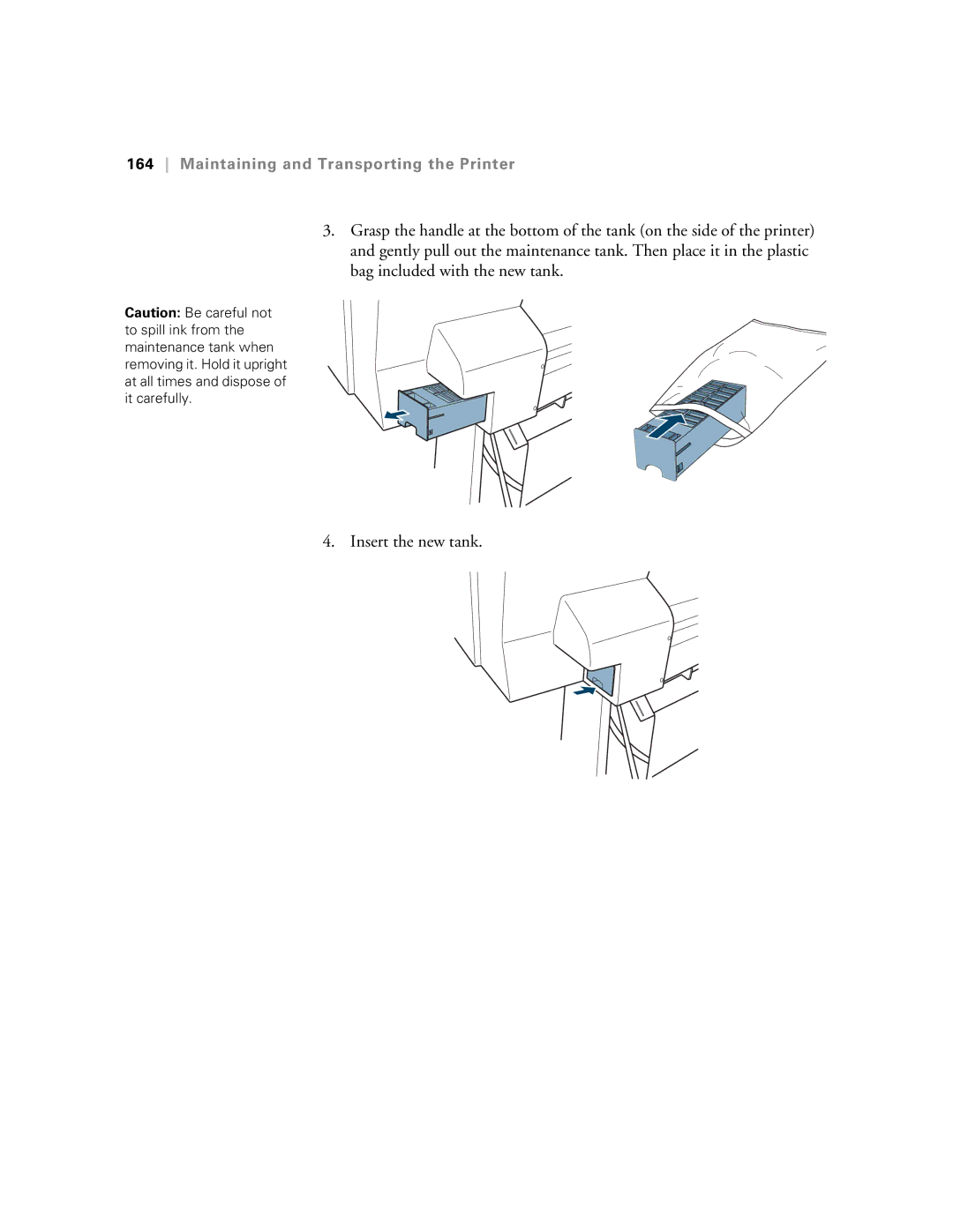 Epson SP9890K3, SP7890K3 manual Maintaining and Transporting the Printer 