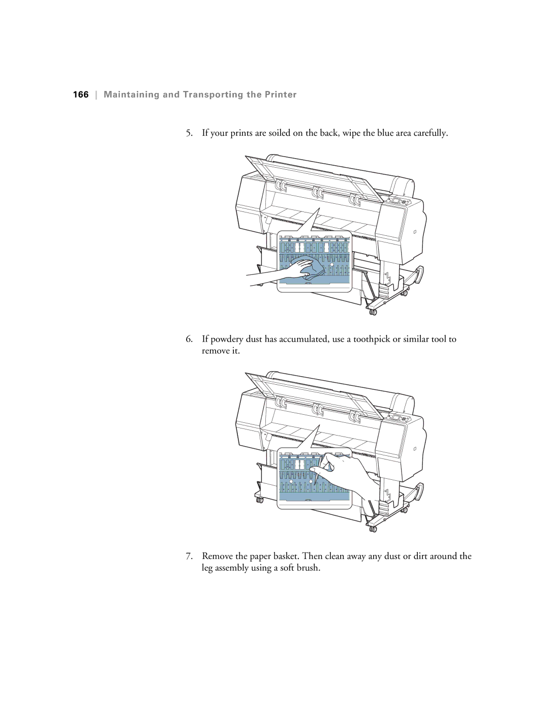 Epson SP9890K3, SP7890K3 manual Maintaining and Transporting the Printer 