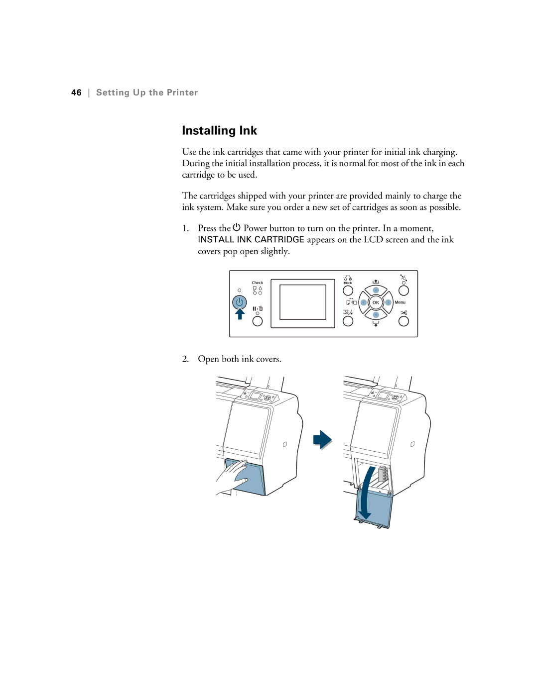 Epson SP9890K3, SP7890K3 manual Installing Ink 