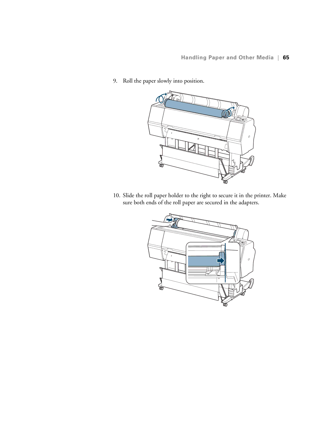 Epson SP7890K3, SP9890K3 manual Handling Paper and Other Media 