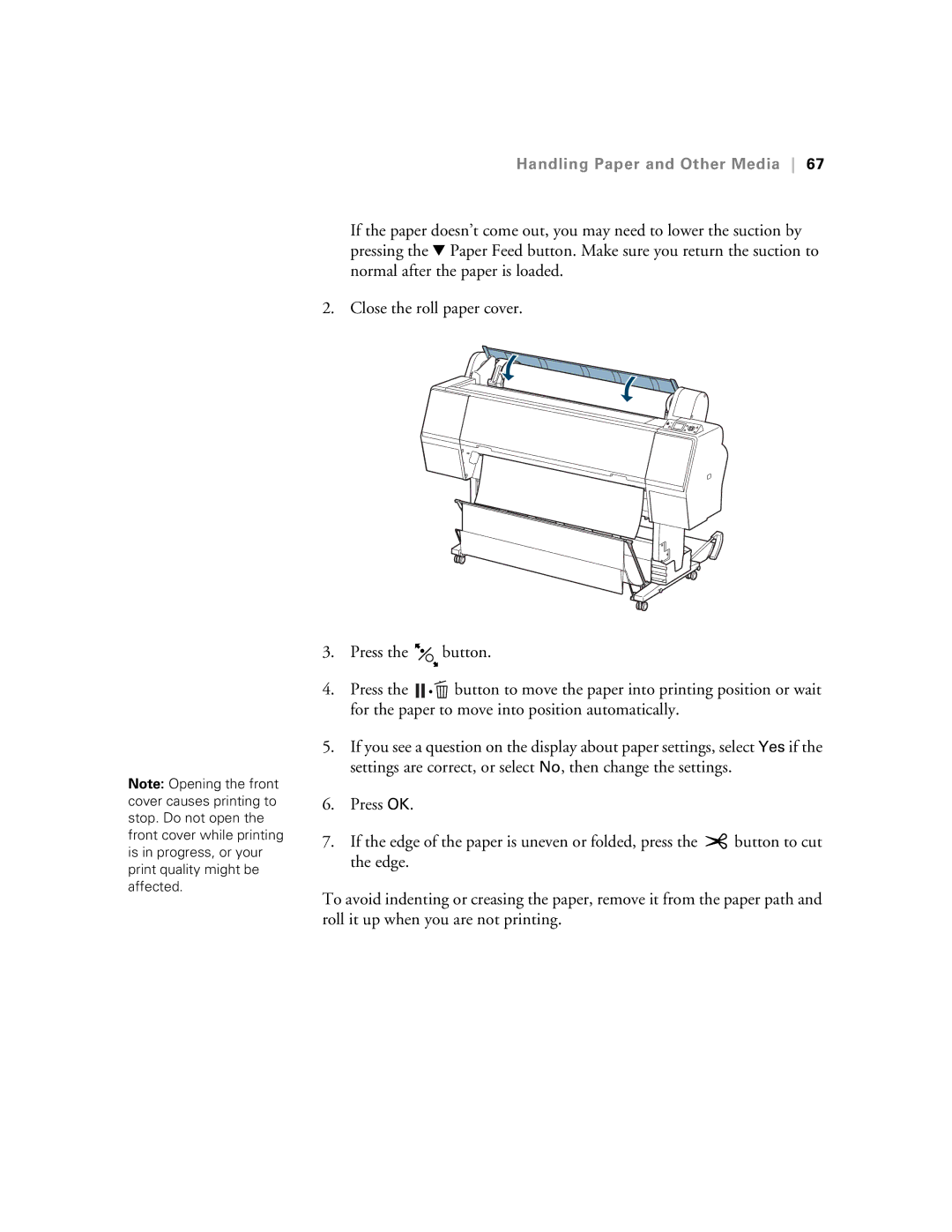 Epson SP7890K3, SP9890K3 manual Handling Paper and Other Media 