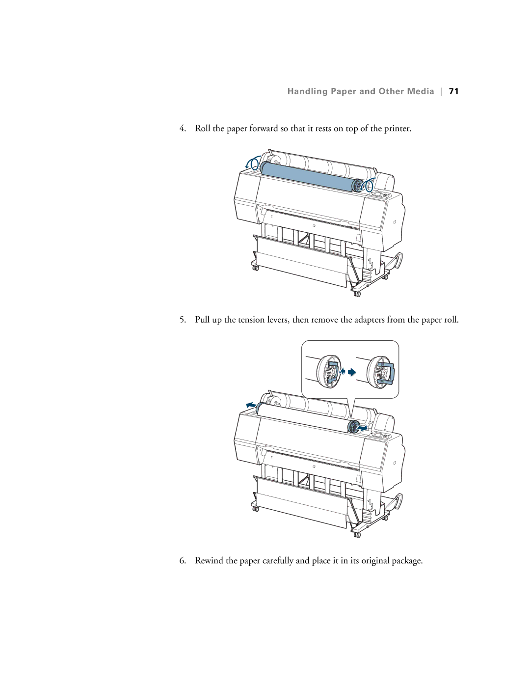 Epson SP7890K3, SP9890K3 manual Handling Paper and Other Media 