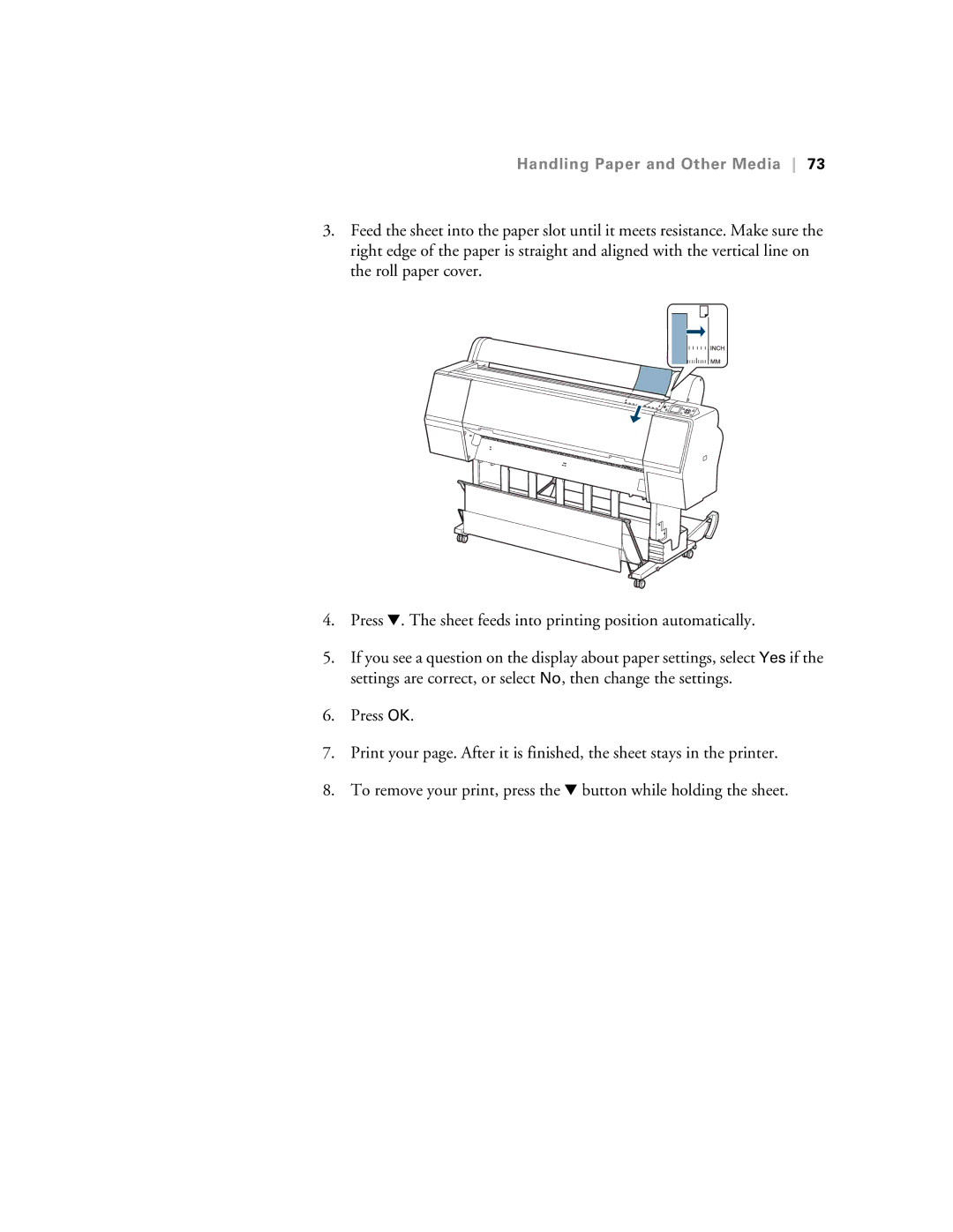 Epson SP7890K3, SP9890K3 manual Handling Paper and Other Media 