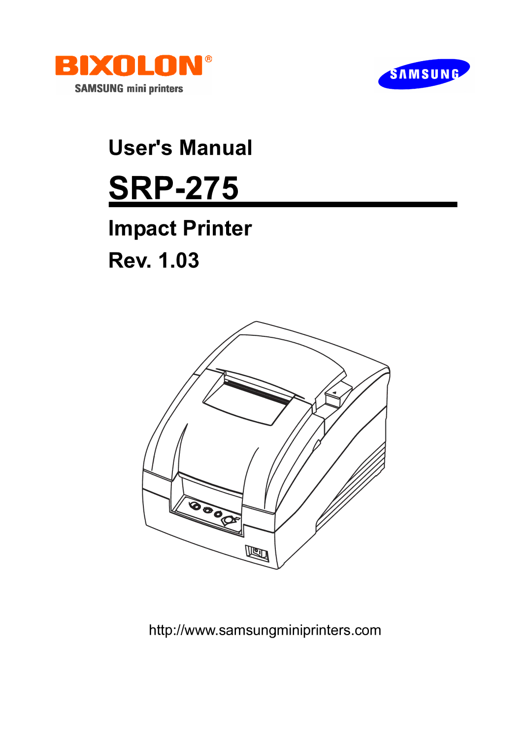 Epson SRP-275 user manual 