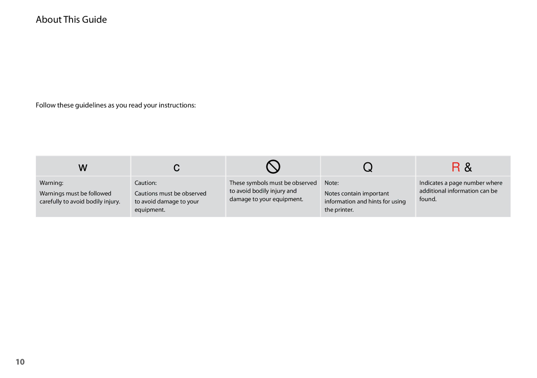 Epson SX200 manual About This Guide, Follow these guidelines as you read your instructions 