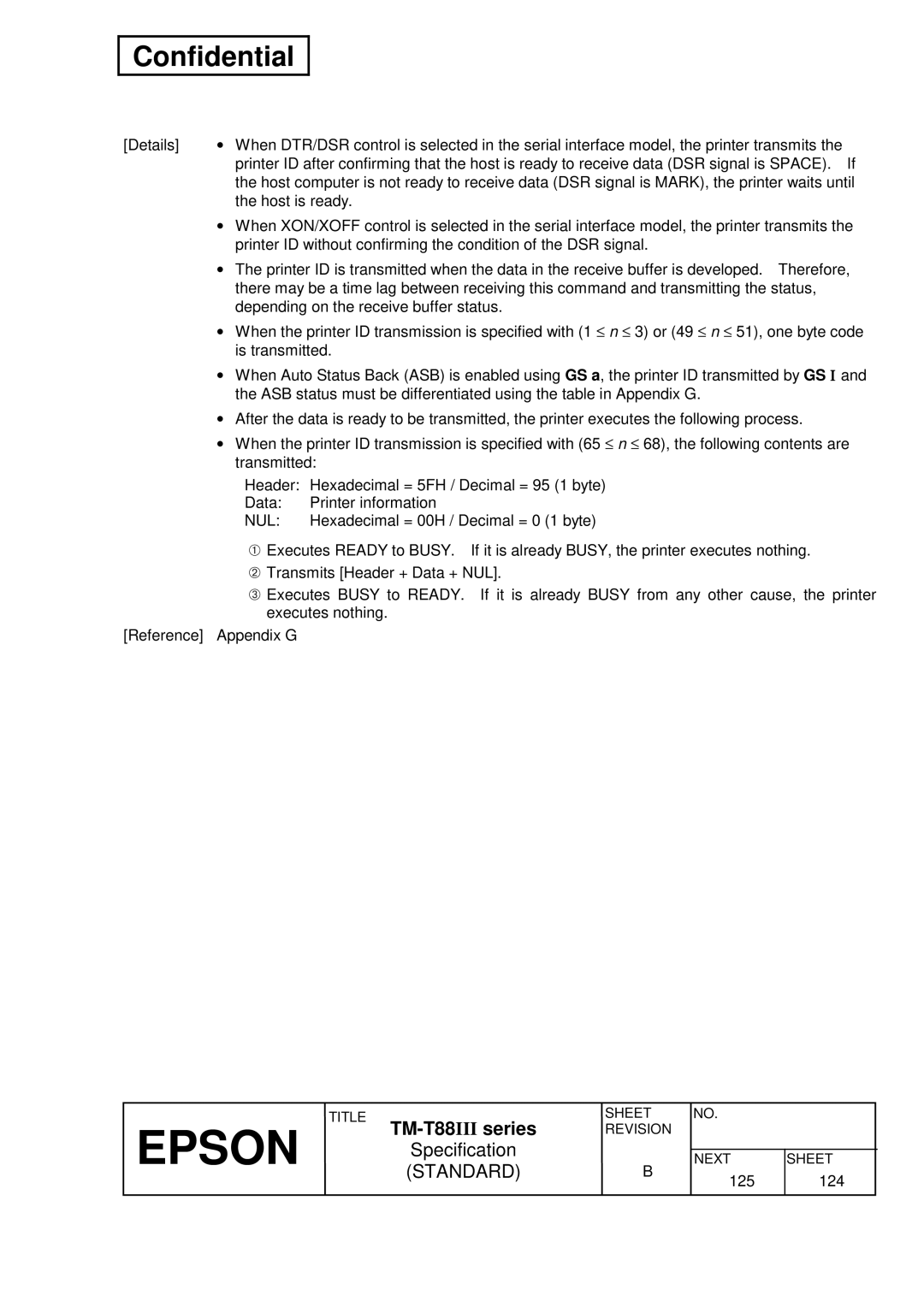 Epson T88III specifications 125 124 