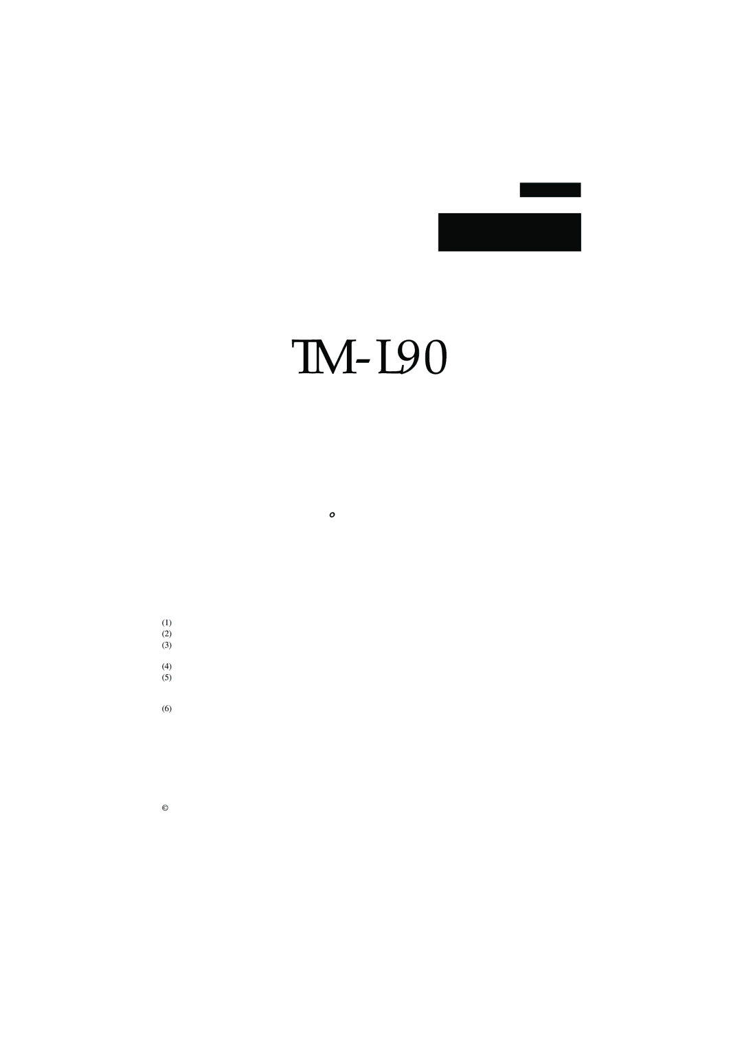 Epson TM-L90 user manual 