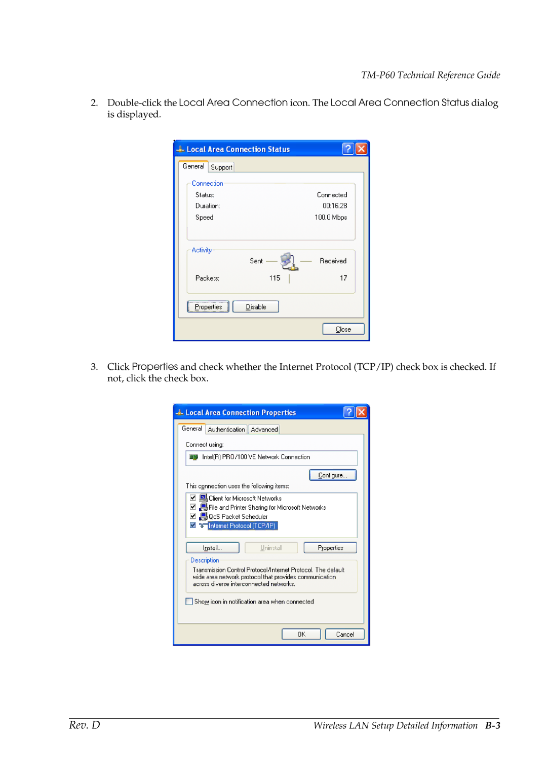 Epson TM-P60 manual Wireless LAN Setup Detailed Information B-3 