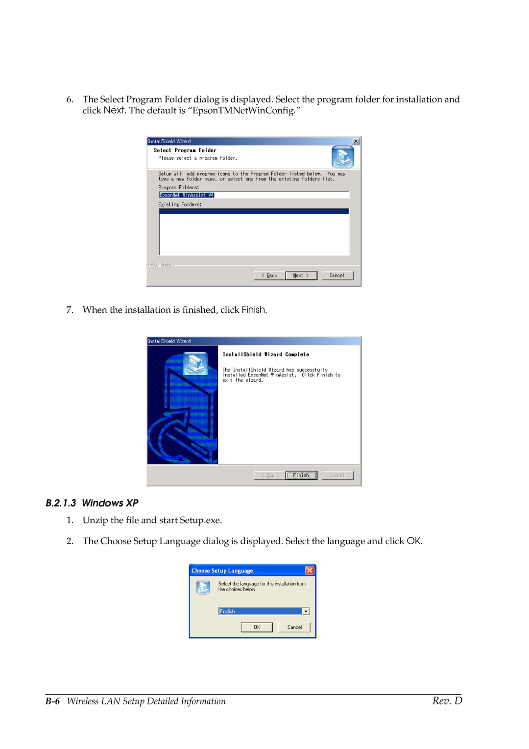 Epson TM-P60 manual Windows XP 