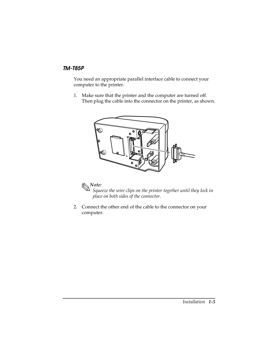 Epson TM-T85P manual 