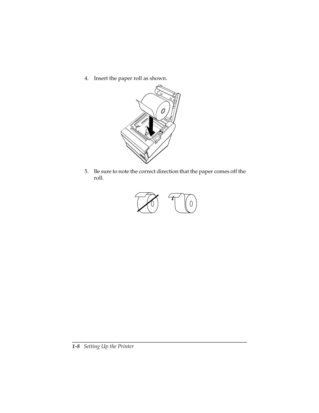 Epson TM-T88II user manual 8Setting Up the Printer 