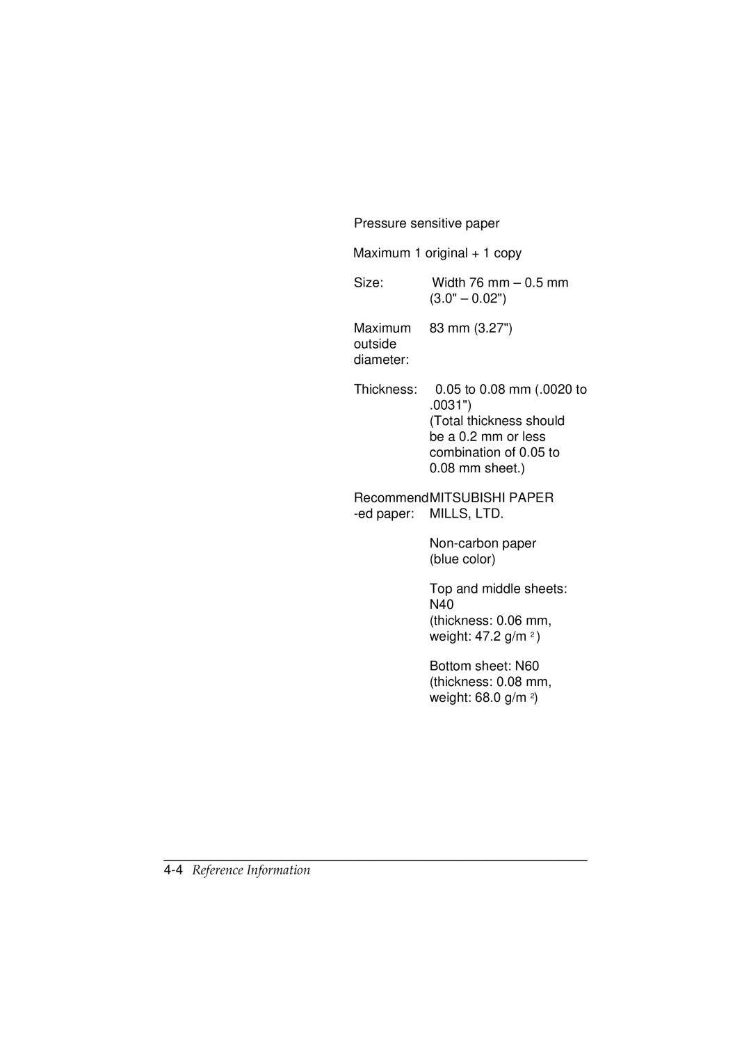 Epson TM-U200 manual 4Reference Information 