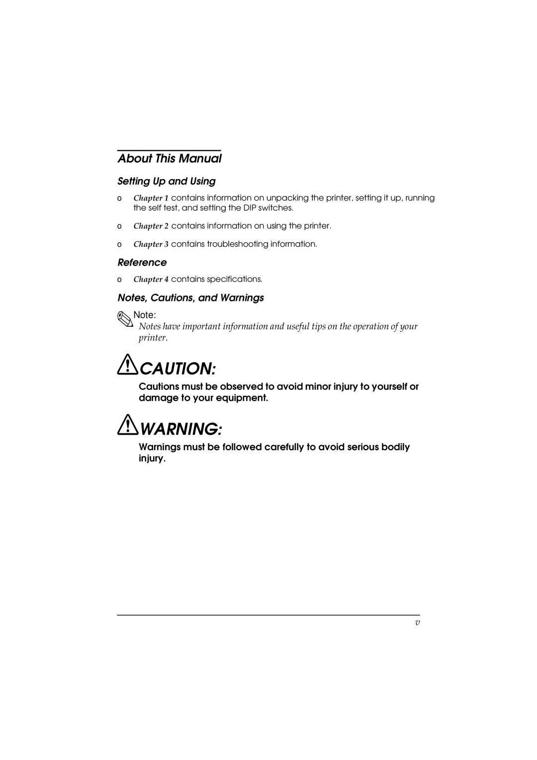 Epson TM-U200 manual About This Manual, Setting Up and Using 