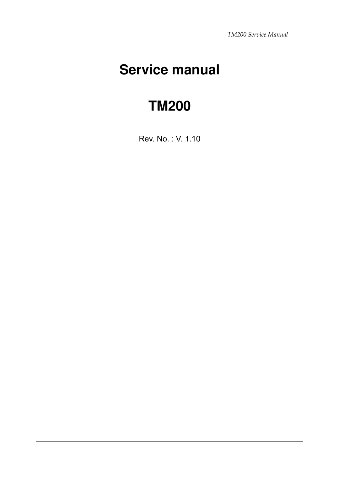 Epson TM200 service manual 