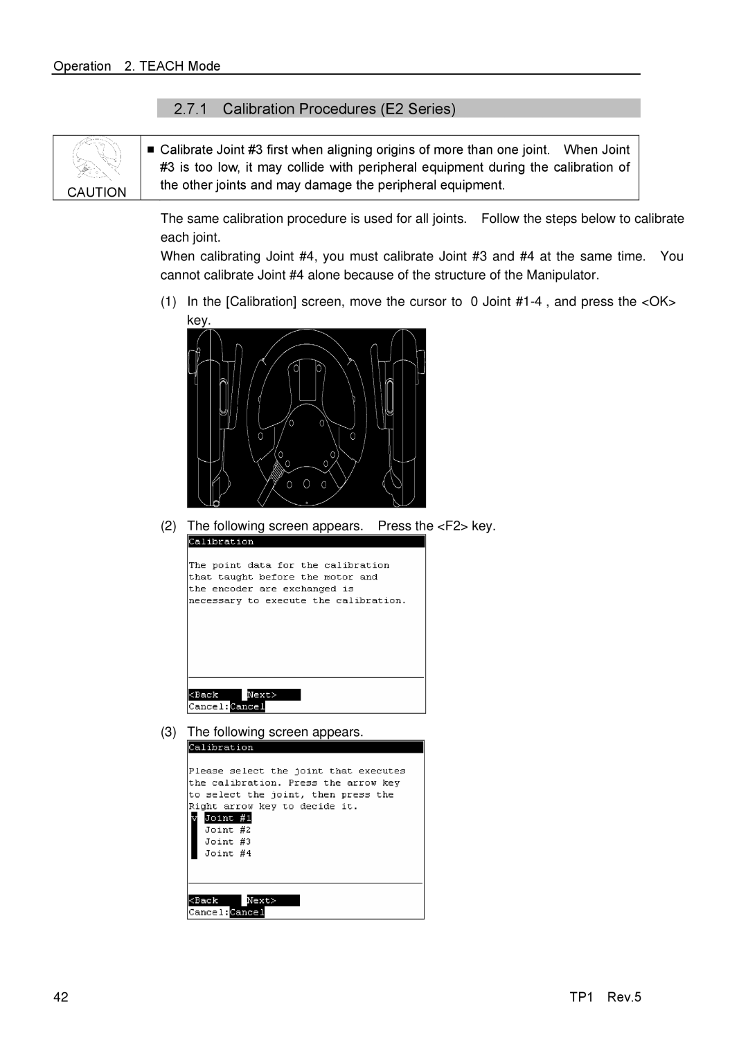 Epson TP1 manual Calibration Procedures E2 Series 