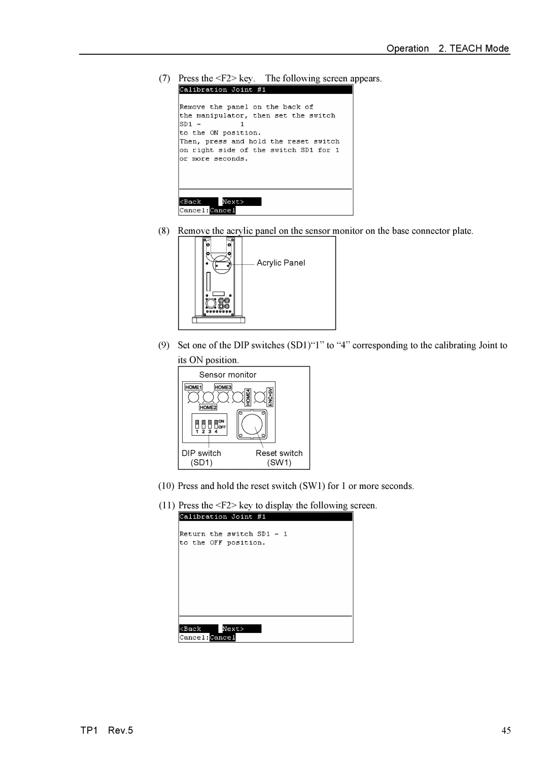 Epson TP1 manual Acrylic Panel 