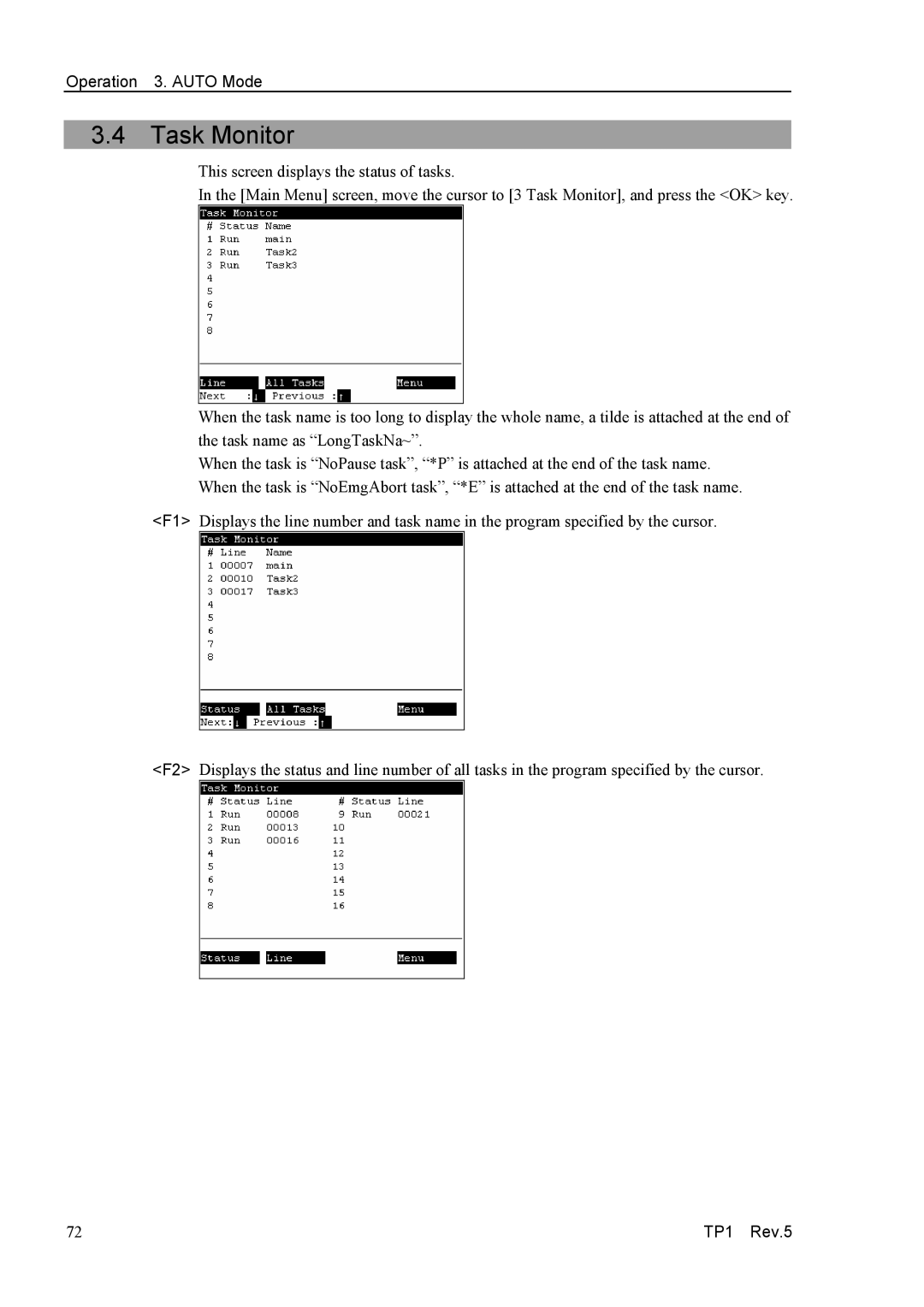 Epson TP1 manual Task Monitor 