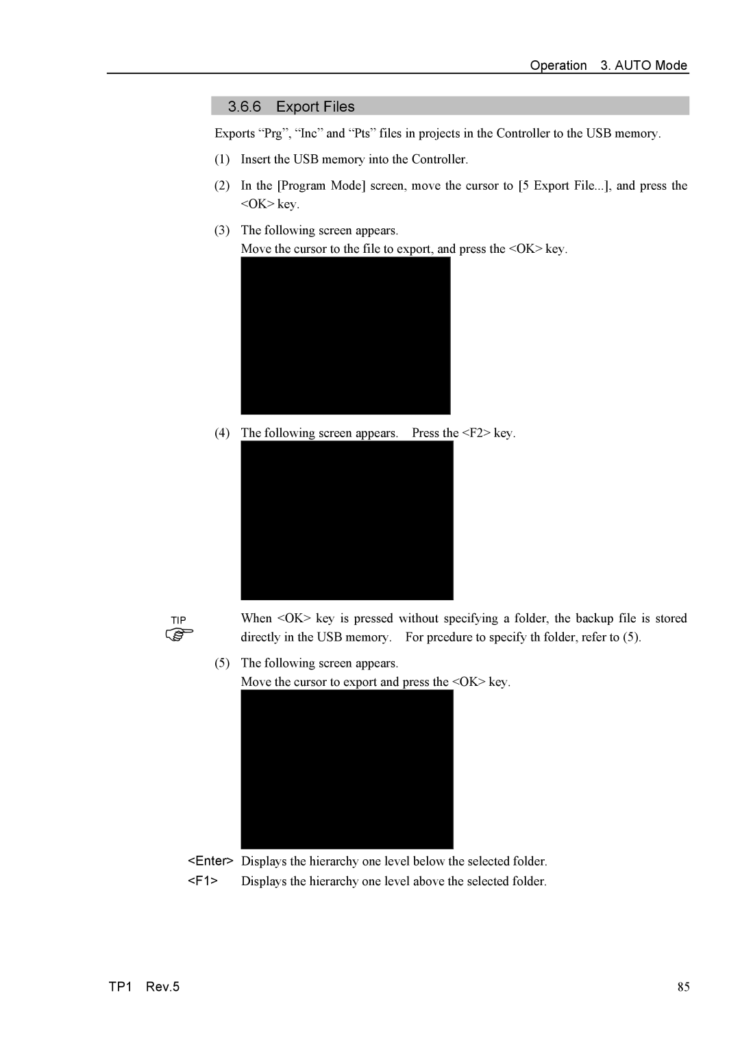 Epson TP1 manual Export Files 