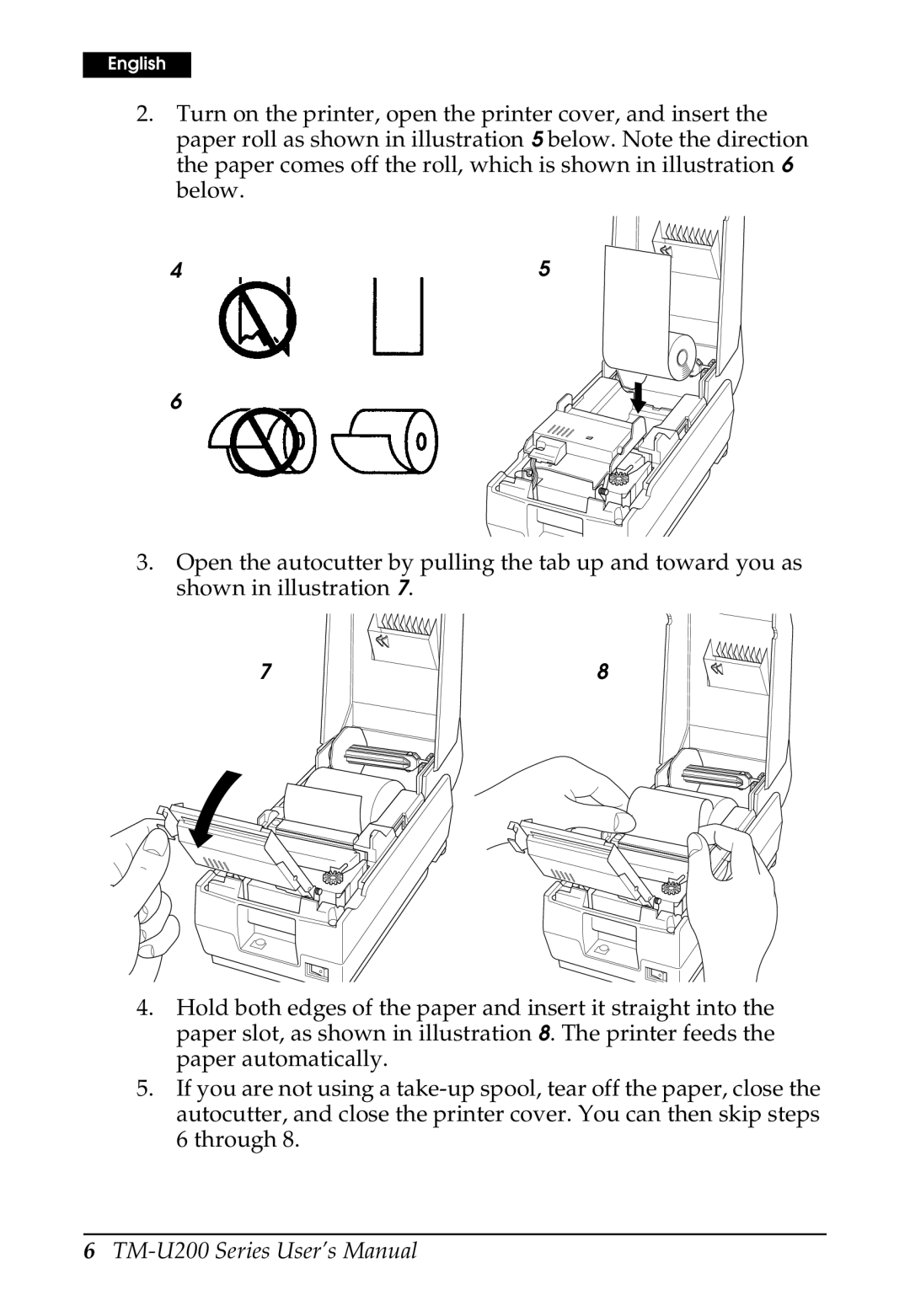 Epson user manual TM-U200 Series User’s Manual 