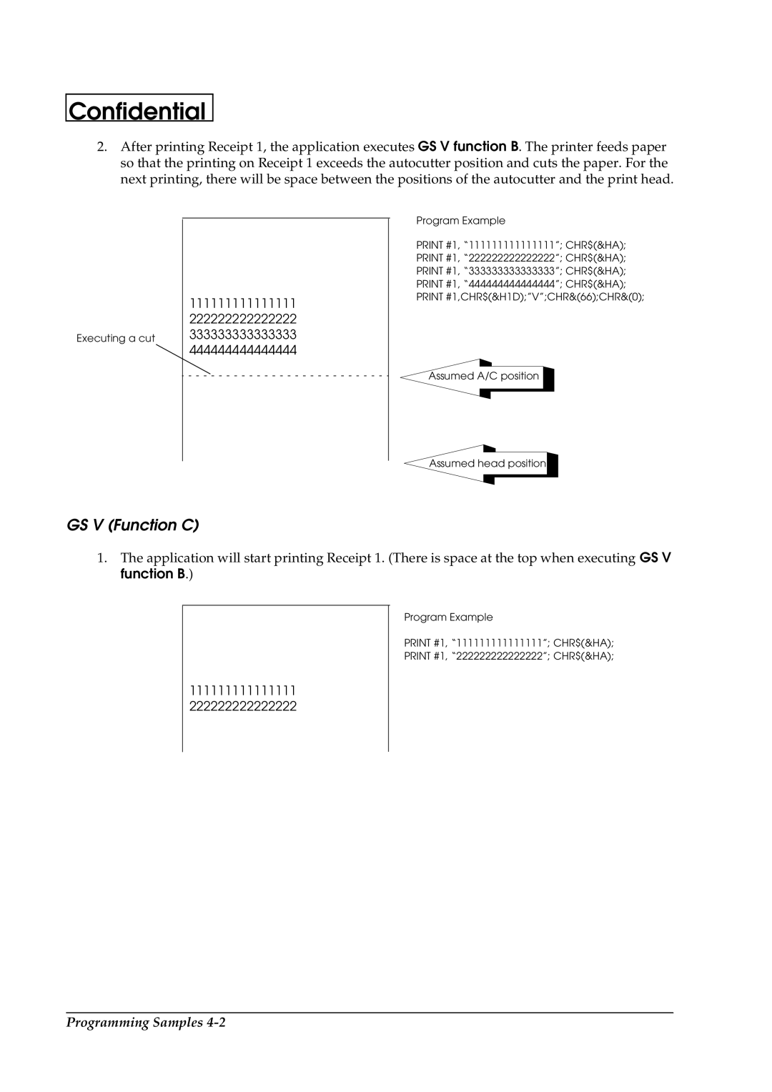 Epson U230 manual GS V Function C 