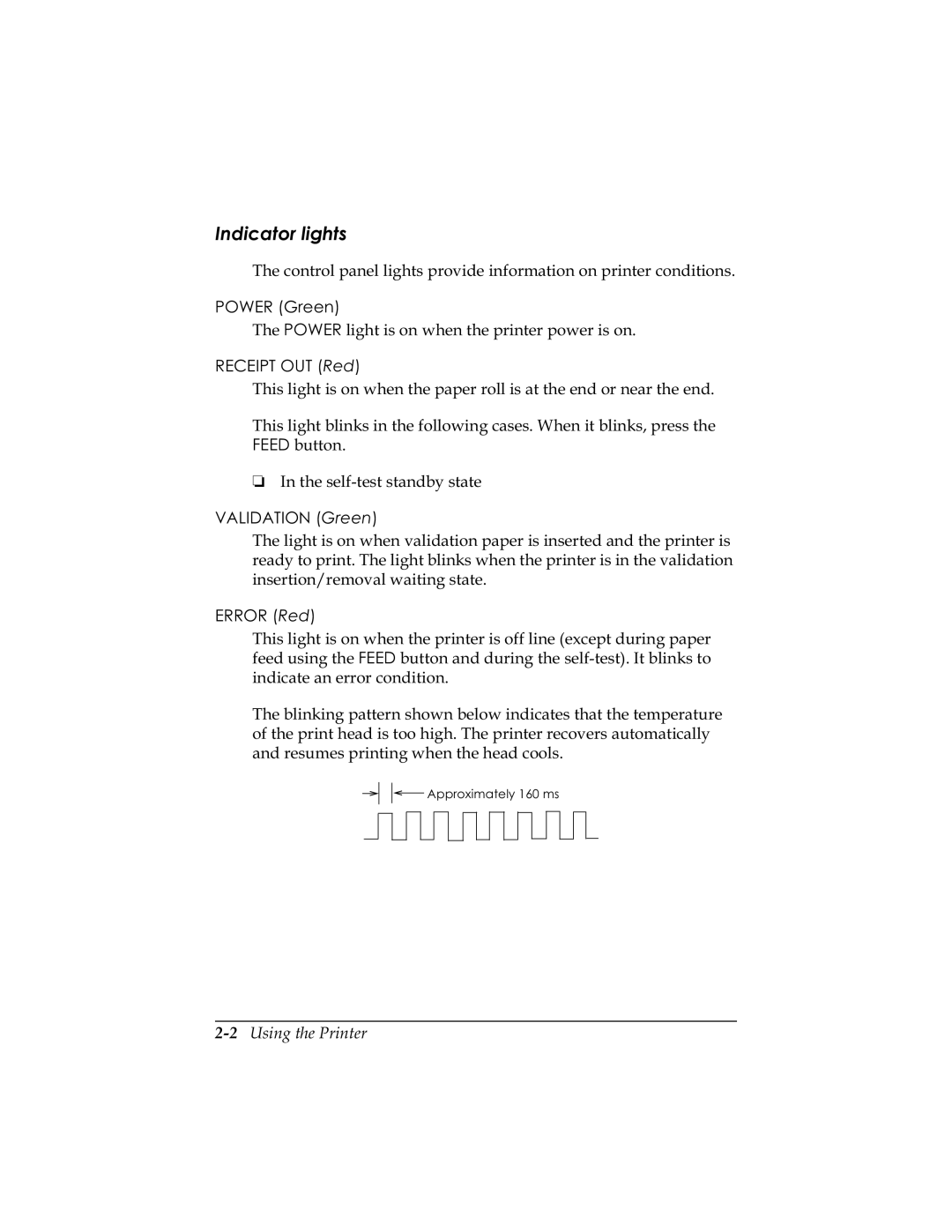 Epson U325D, U325PD user manual Qglfdwruoljkwv 